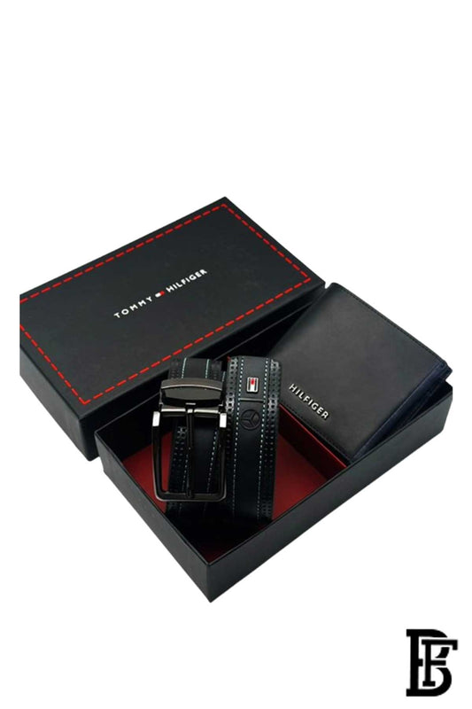 Tommy Hilfiger Set is a Men's Wallet and a Classic Black Belt image 0