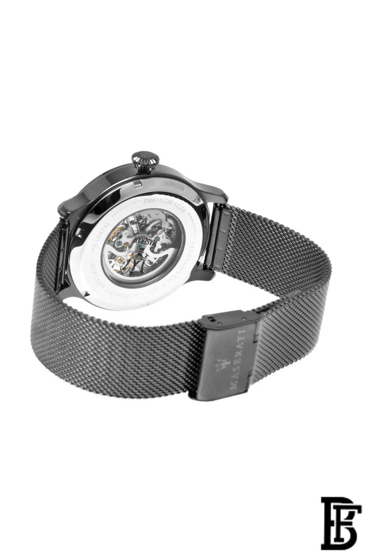 Maserati Epoca Automatic Skeleton Blue Dial Mesh Bracelet Watch For Men - R8823118002 image 4