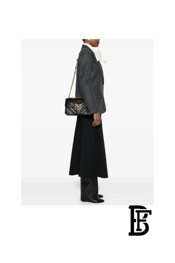Pinko  Black Leather Women Handbag 104549A26Zz99Q – Elegant Everyday Shoulder Bag image 9