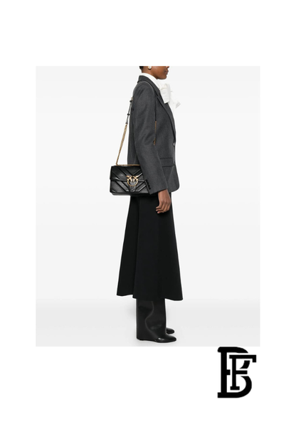 Pinko  Black Leather Women Handbag 104549A26Zz99Q – Elegant Everyday Shoulder Bag image 9