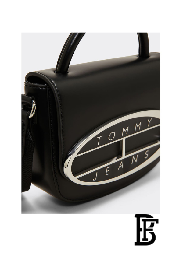 Tommy Hilfiger Black Leather Women Handbag Aw0Aw15811 – Elegant Everyday Shoulder Bag image 10