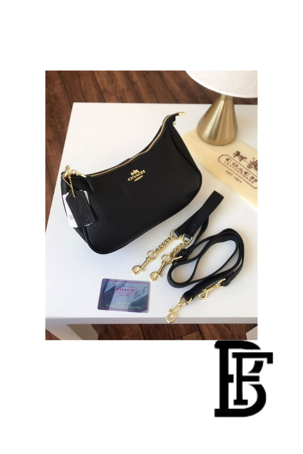 Coach Gold Black Women Shoulder Bag Cv934 Imblk – Elegant Everyday Shoulder Bag image 4