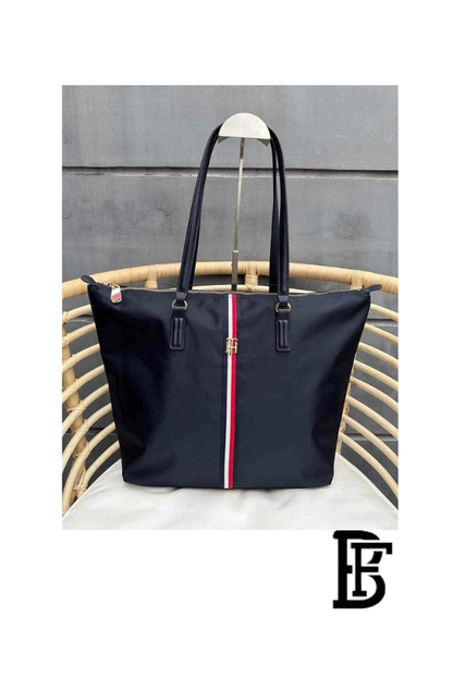 Tommy Hilfiger Navy Blue Leather Women Handbag Aw0Aw113680Gy – Elegant Everyday Shoulder Bag image 6