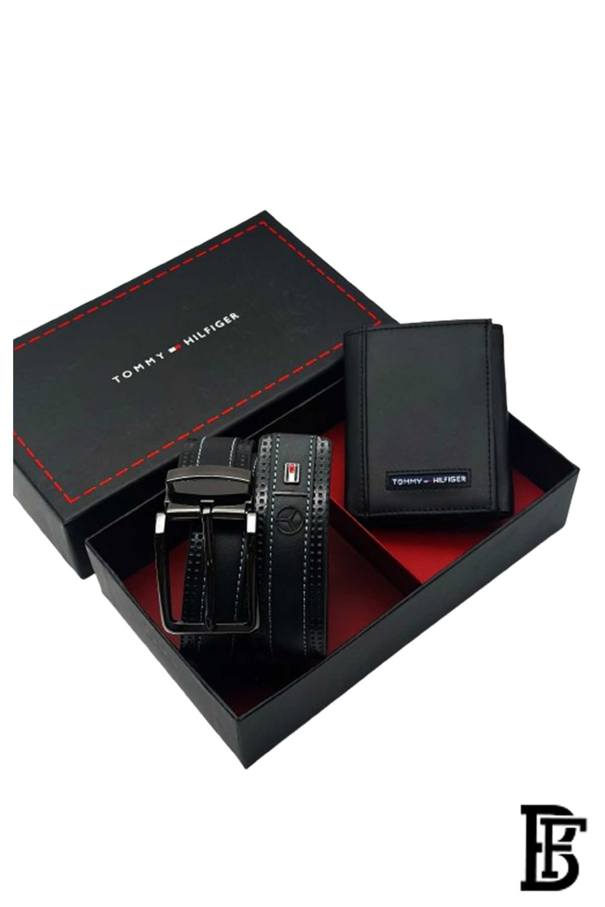 Tommy Hilfiger Set is a Men's Wallet and a Classic Black Belt image 0