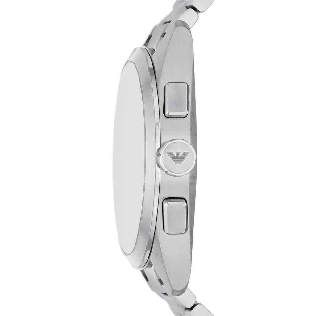 Emporio Armani Claudio Men’s Chronograph Watch AR11480 – Green Dial, Silver Metal Strap