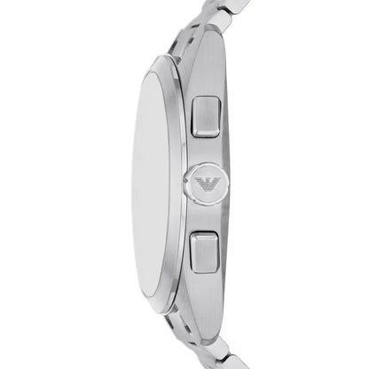 Emporio Armani Claudio Men’s Chronograph Watch AR11480 – Green Dial, Silver Metal Strap