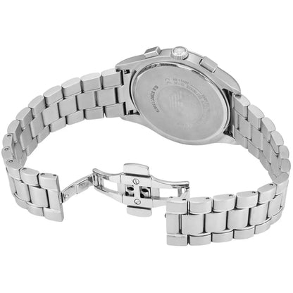 Emperio Silver Steel Watch with Black Dial and Chronograph For Men AR11602
