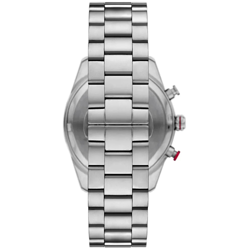 Emporio Armani Racer Chronograph Watch for Men AR11676 – Blue Dial, Silver Stainless Steel