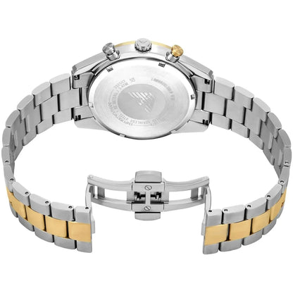 Emporio Armani Racer Chronograph Watch for Men AR11678 – Black Dial, Two-Tone Stainless Steel