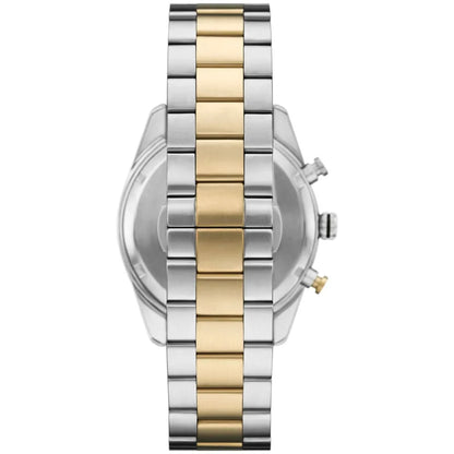 Emporio Armani Racer Chronograph Watch for Men AR11678 – Black Dial, Two-Tone Stainless Steel