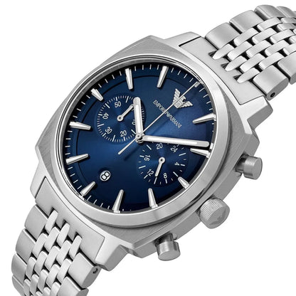 Emporio Armani Carlo Men’s Watch AR11688 – Blue Dial & Silver Stainless Steel Strap