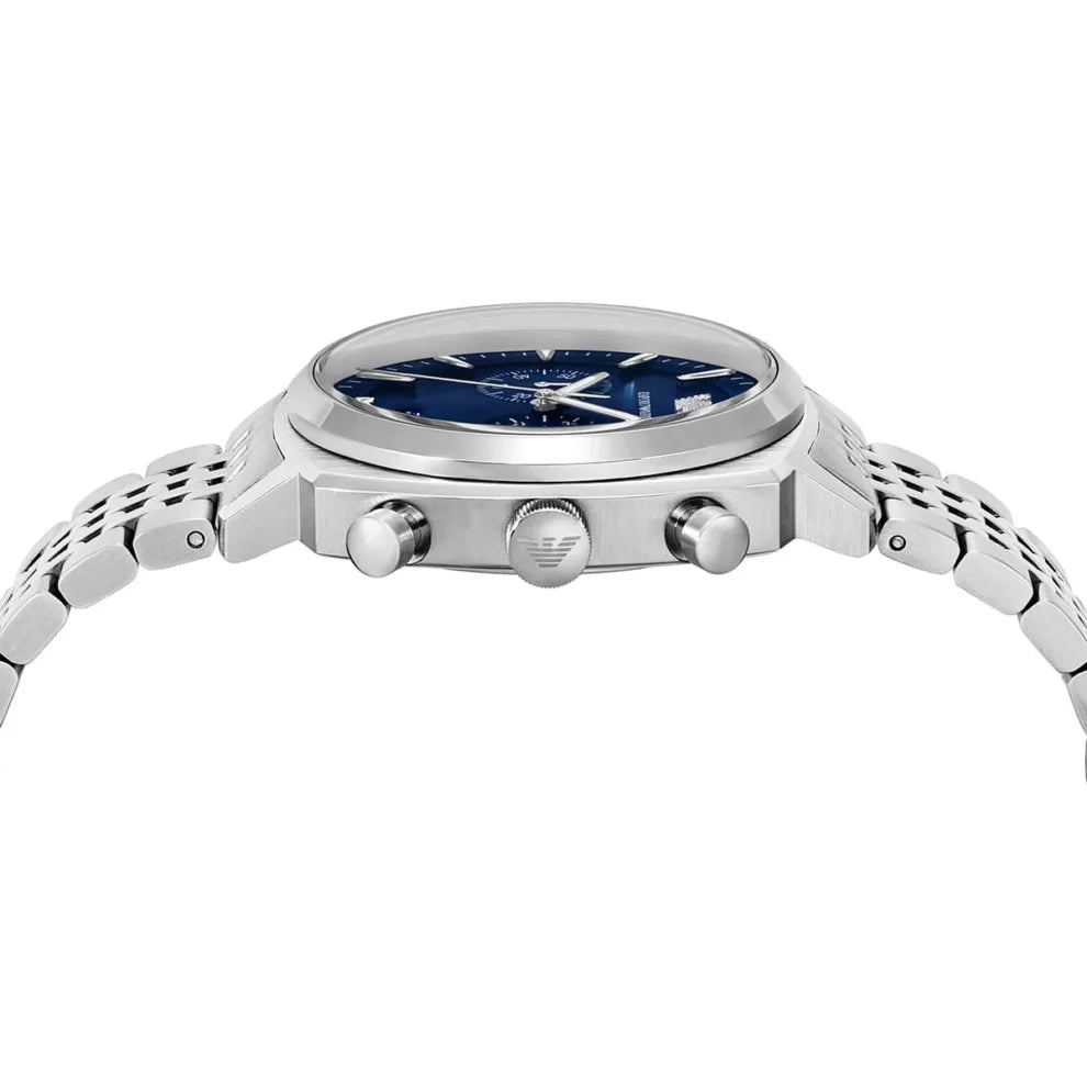 Emporio Armani Carlo Men’s Watch AR11688 – Blue Dial & Silver Stainless Steel Strap
