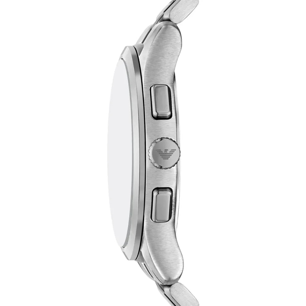 Emporio Armani Dario Men's Watch AR11691 – Black Dial Chronograph & Silver Stainless Steel Strap 42mm