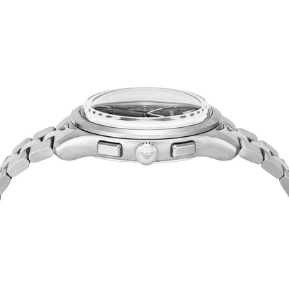 Emporio Armani Dario Men's Watch AR11691 – Black Dial Chronograph & Silver Stainless Steel Strap 42mm