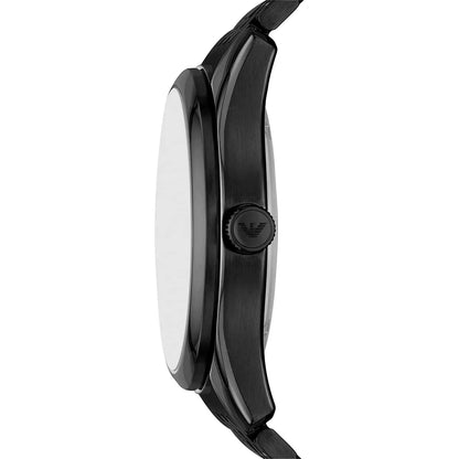 Emporio Armani Antonio Men's Watch AR60093 – Black Dial Automatic & Black Stainless Steel Strap 43mm