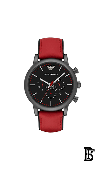 EMPORIO ARMANI Men's Leather Buckle Analog Watch ar1971 image 1