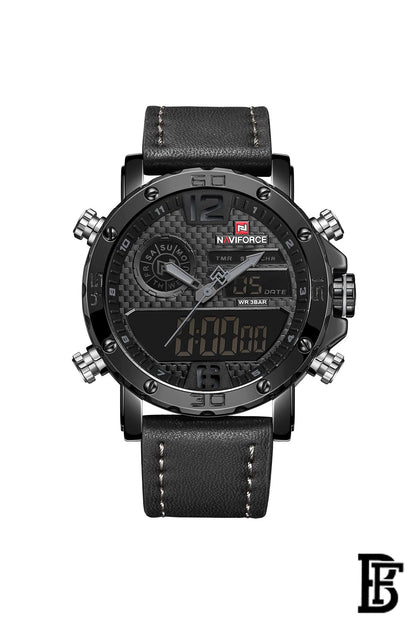 Naviforce NF9134 BGYB    Men's Analog Leather Watch image 1