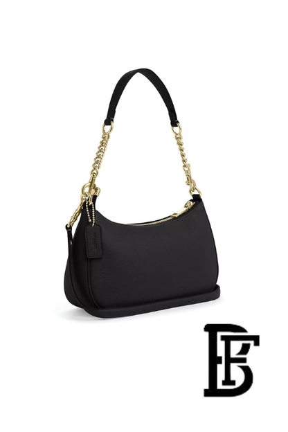 Coach Gold Black Women Shoulder Bag Cv934 Imblk – Elegant Everyday Shoulder Bag image 8