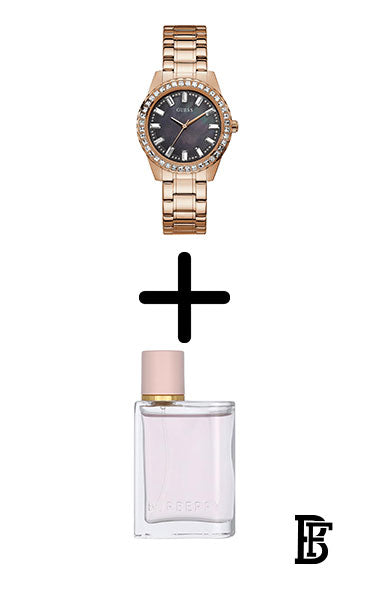 GUESS Women's Night Life Water Resistant Analog Watch GW0111L3 - 38 mm - Rose Gold + Gift perfume tester 30 ml image 0