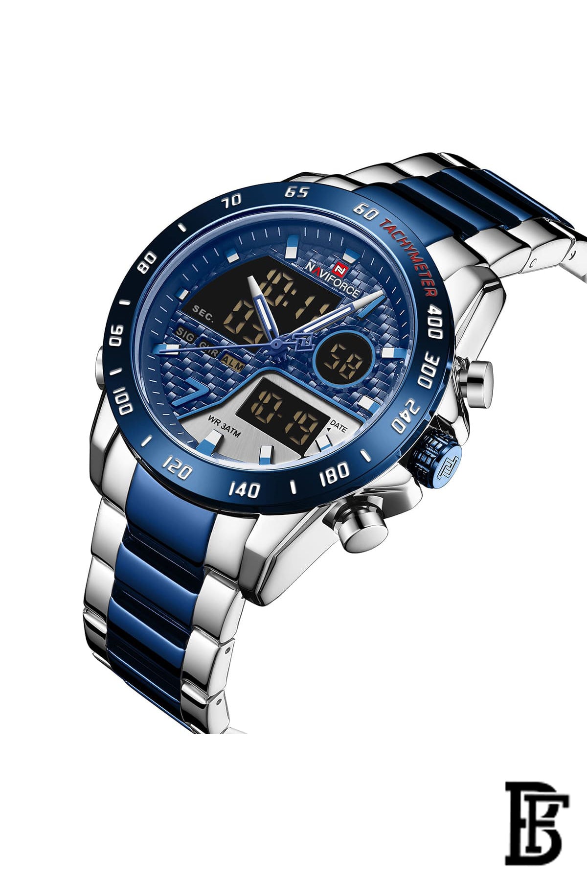 NAVIFORCE NF9171 S/BE/BE    MEN'S Stainless Steel Analog Wrist Watch image 2