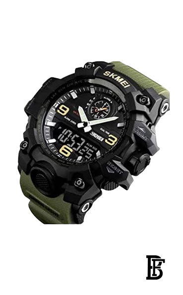 SKMEI  Men's Military Wrist Watch SK1637 Green olive image 2
