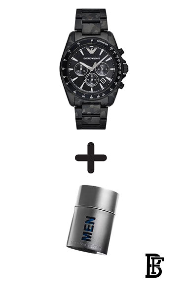 EMPORIO ARMANI Men's Analog Stainless Steel Clasp Round Wrist Watch Ar11027 + Gift perfume Tester 30 ml image 1