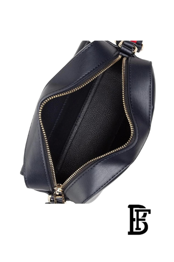 Tommy Hilfiger Blue Leather Women Handbag Aw0Aw11073 – Elegant Everyday Shoulder Bag image 8