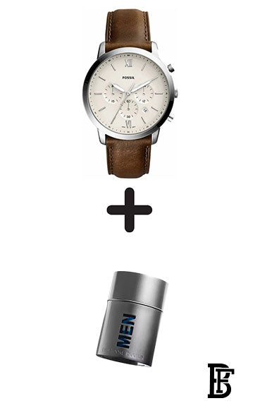 FOSSIL Men's Neutra Water Resistant Analog Watch FS5380 + Gift perfume tester 30 ml image 1