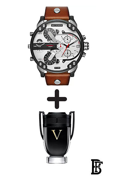 DIESEL Men's Water-Resistant Chronograph Watch Dz7394 + Gift perfume Tester 30 ml image 1