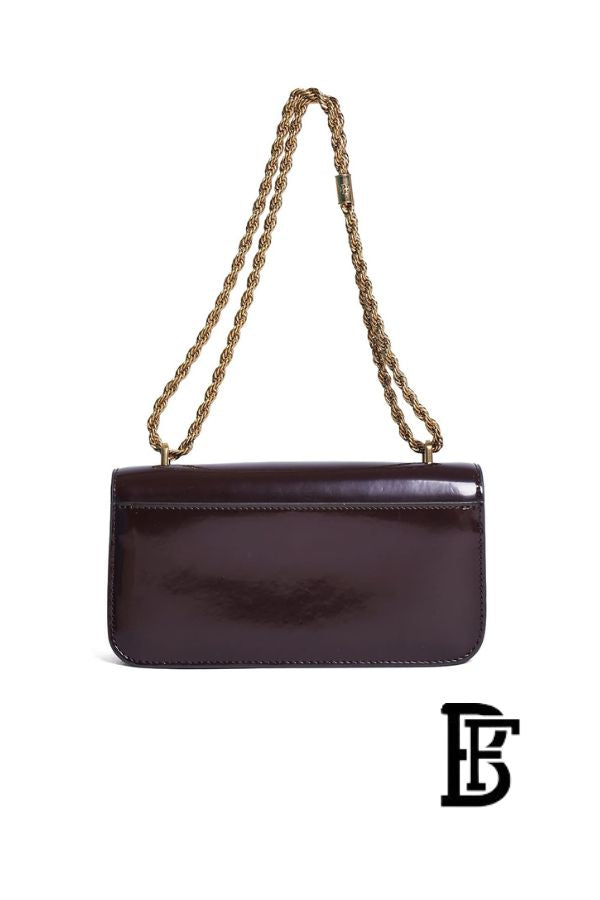Tory Burch Burgundy Dark Red Leather Women Handbag 154785 – Elegant Everyday Shoulder Bag image 4