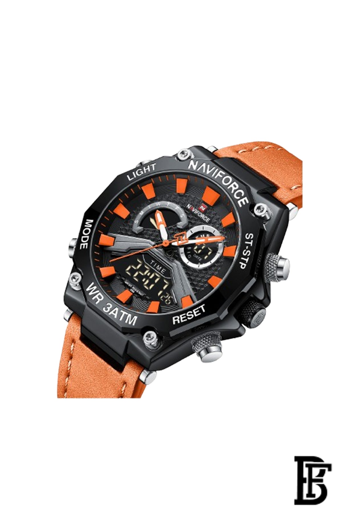Naviforce NF9220 B/O/O     Men's Analog Leather Watch image 2