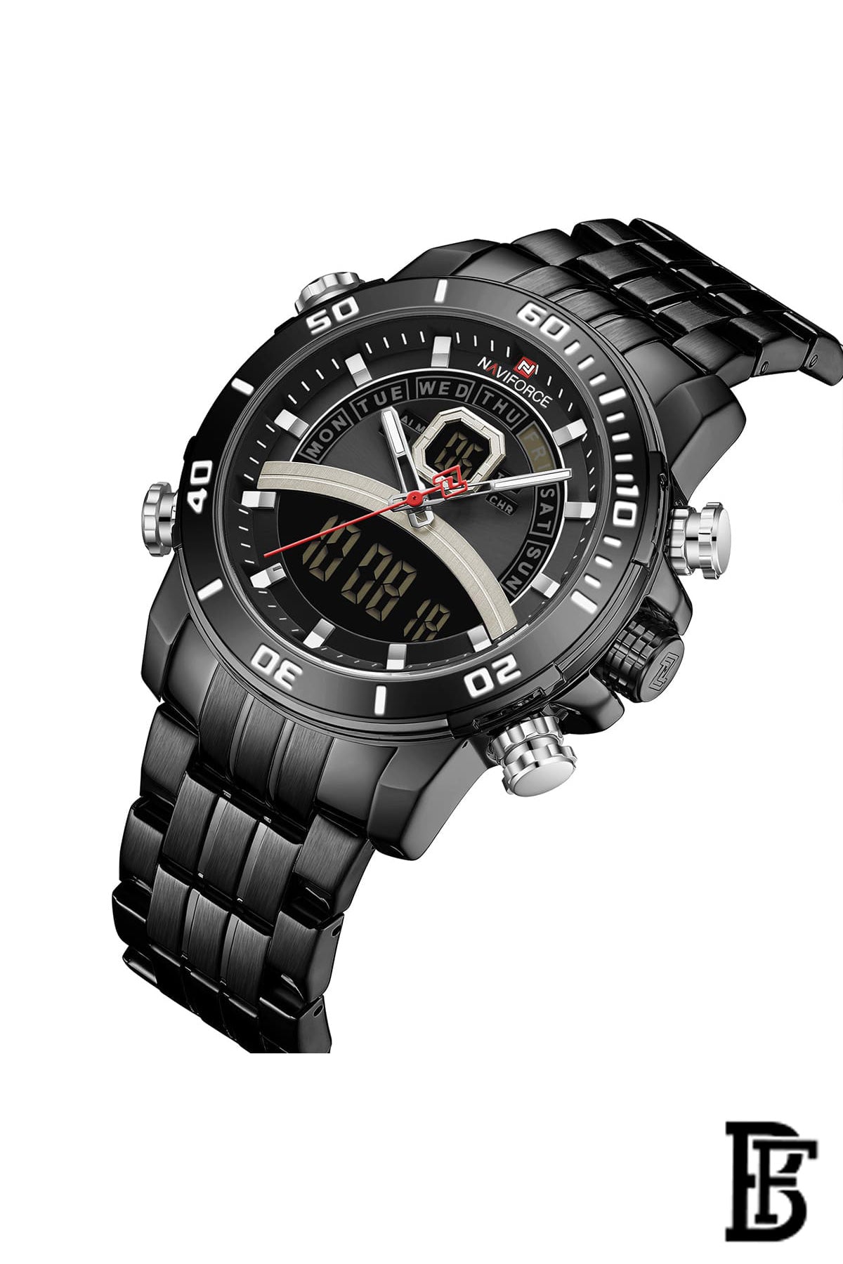 NAVIFORCE NF9181S BB    MEN'S Stainless Steel Analog Wrist Watch image 2