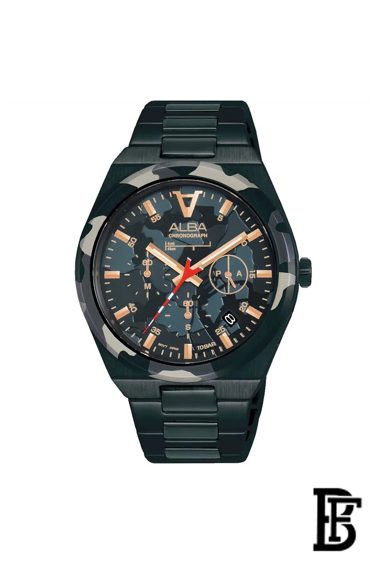 Alba AT3H79X Men's Stainless Steel Quartz Chronograph Wrist Watch   Warranty from Elaraby Group image 1