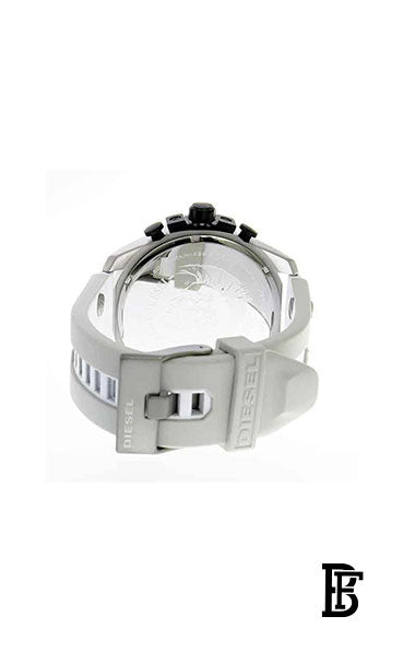 Men's Diesel Mega Chief White Leather Chronograph Watch DZ4454 image 3