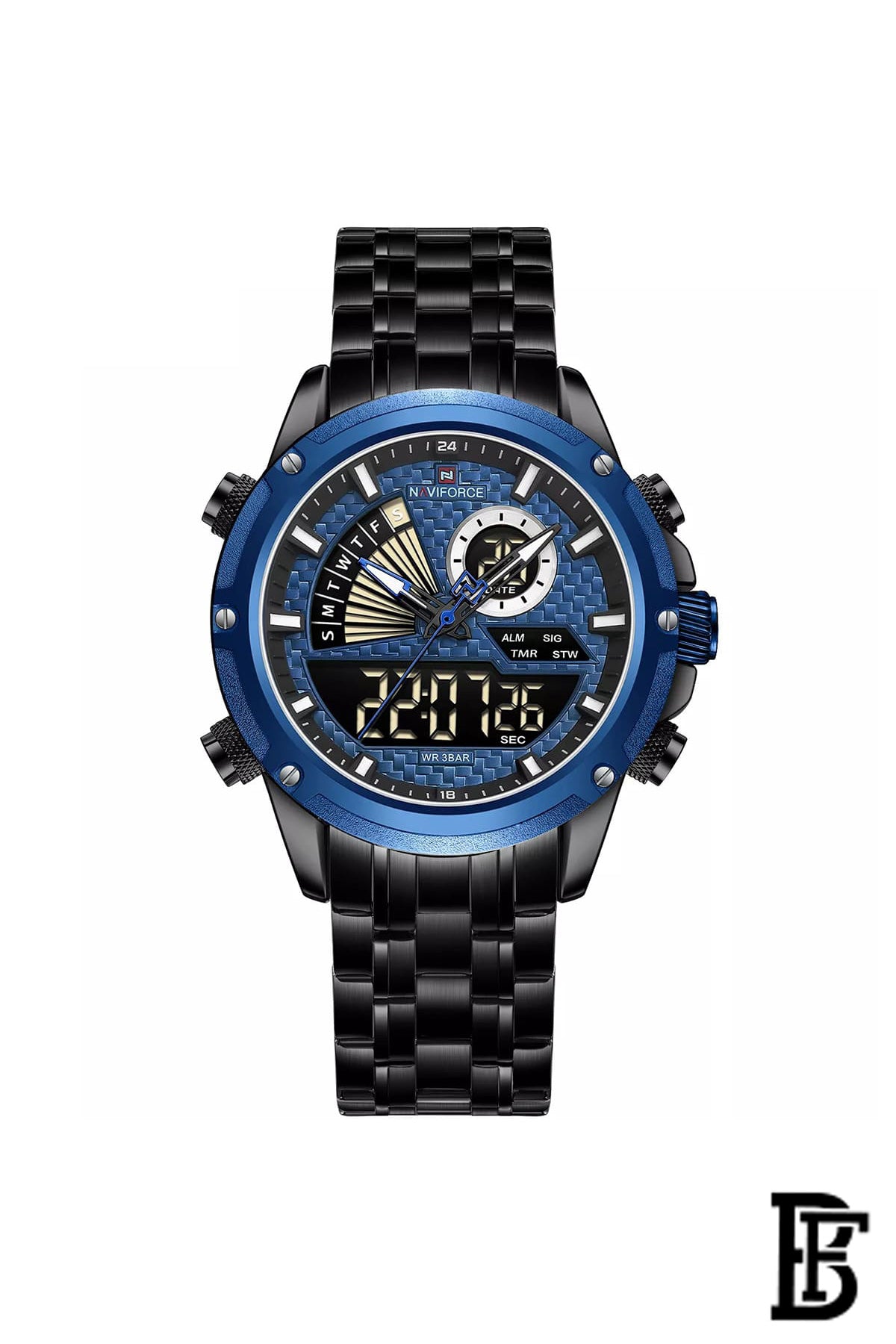 NAVIFORCE NF9205   BBE MEN'S Stainless Steel Analog Wrist Watch image 1