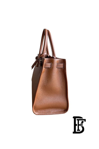 Tommy Hilfiger Brown Leather Women Handbag Aw0Aw17188 – Elegant Everyday Shoulder Bag image 6