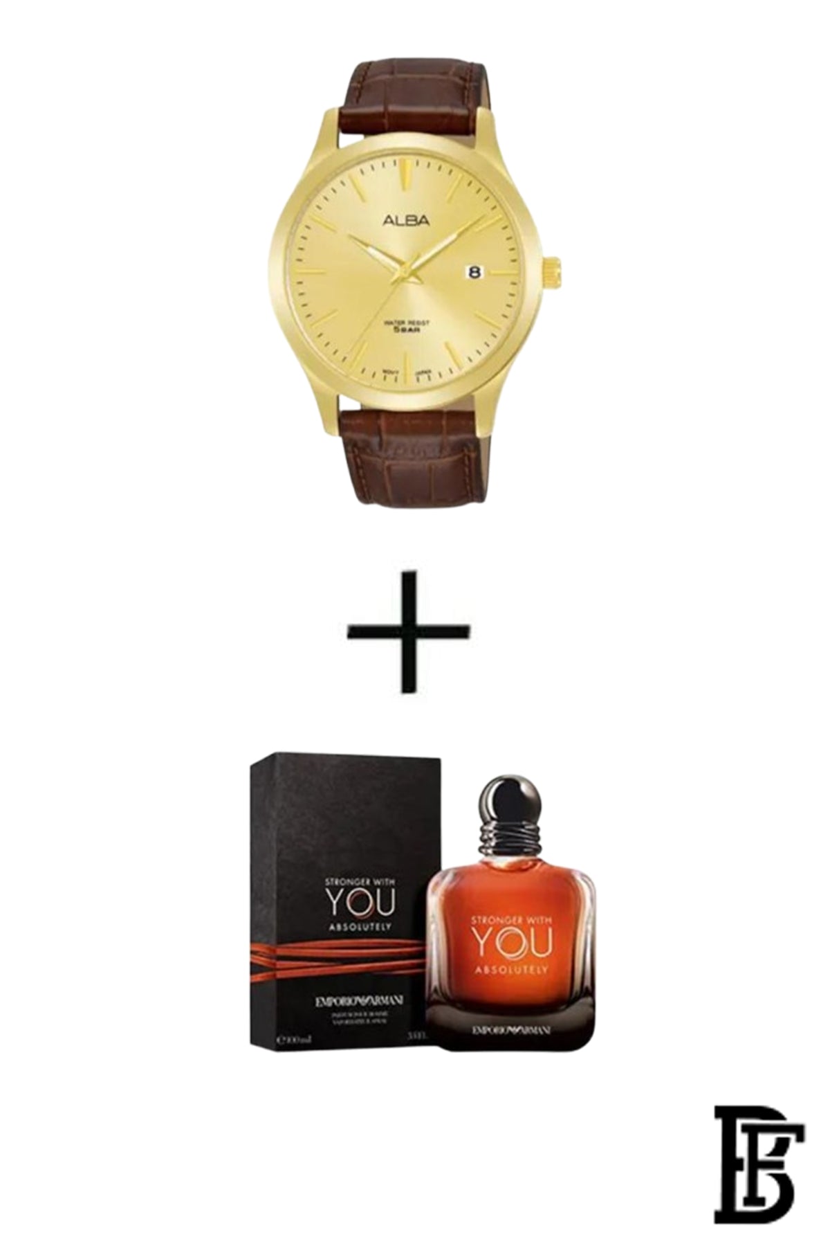 Alba AS9M36X Men's Leather  Quartz Analog Wrist Watch      Warranty from Elaraby Group + Gift EMPORIO ARMANI Stronger With You ABSOLUTELY EDP 100ml image 1