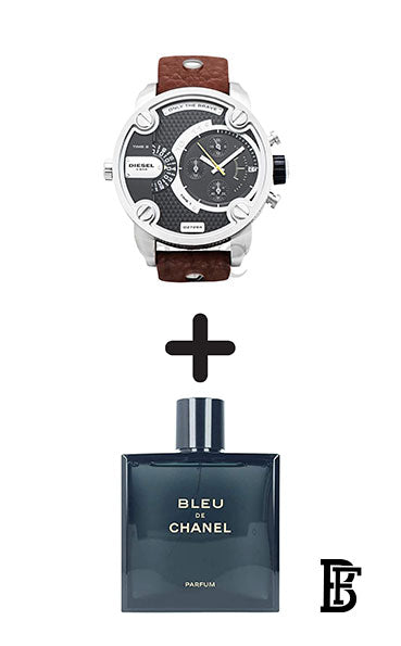 DIESEL Men's Little Daddy Chronograph Watch Dz7264 + Gift perfume Tester 30 ml image 1
