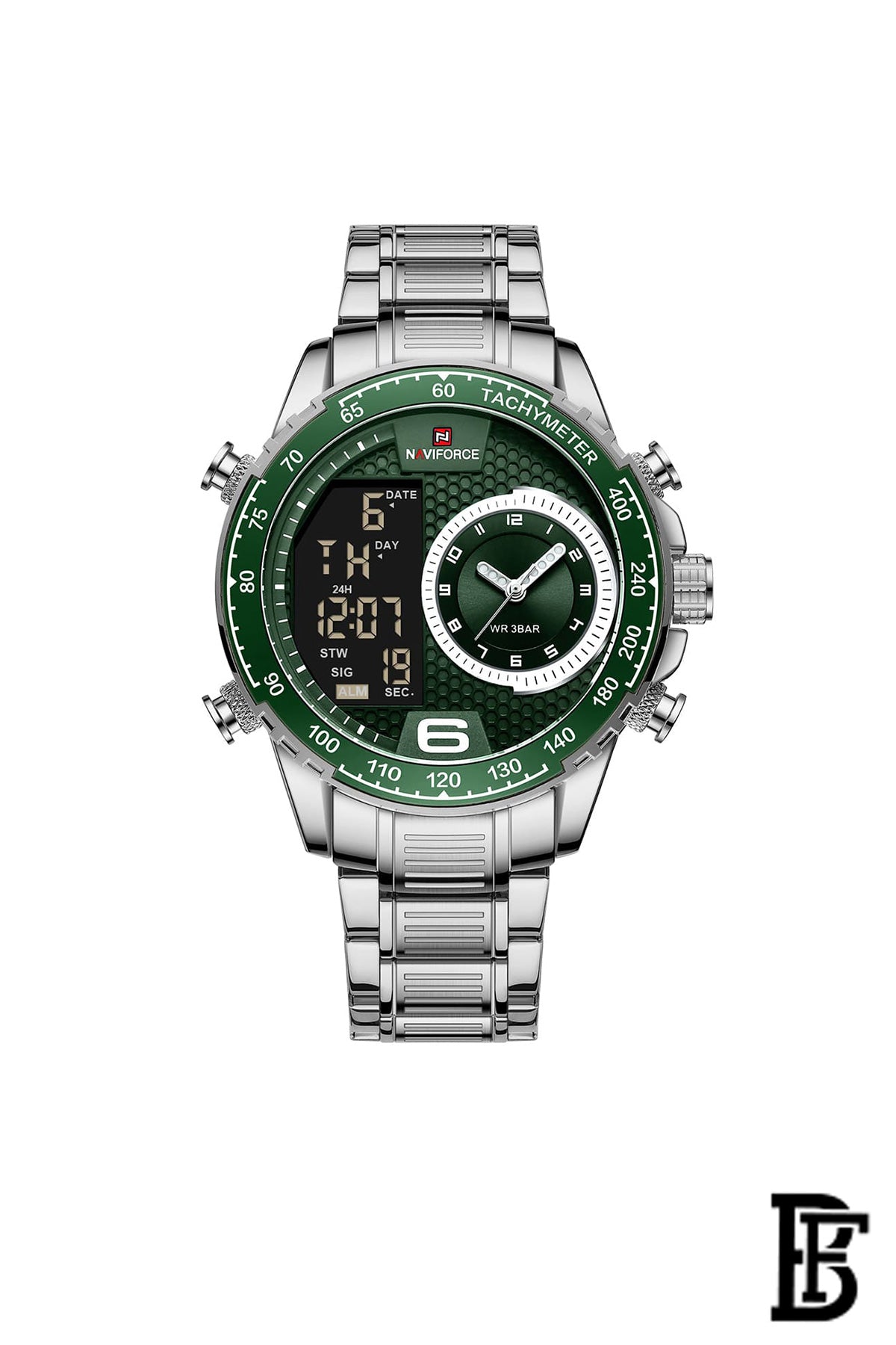 NAVIFORCE NF9199S S/GN  MEN'S Stainless Steel Analog Wrist Watch image 0