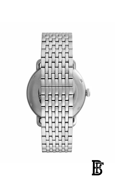 EMPORIO ARMANI Men's Aviator Water Resistance Stainless Steel Analog Watch AR60024 - 43 mm - Silver Automatic image 3