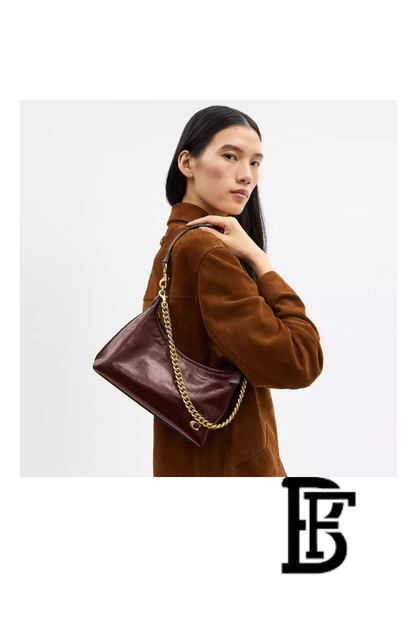 Coach Dark Brown Women Shoulder Bag Cad75 B4Mpl– Elegant Everyday Shoulder Bag image 1