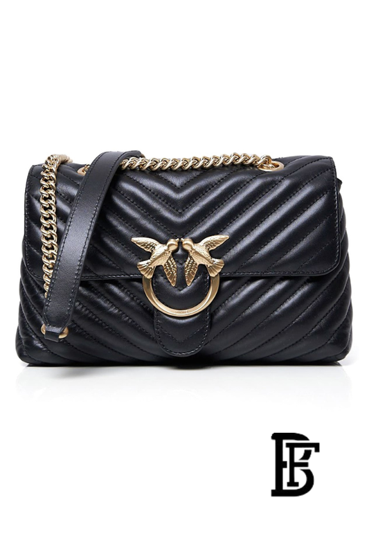 Pinko  Black Leather Women Handbag Pltt 1P22Z3 A03Z Z99Q  – Elegant Everyday Shoulder Bag image 1