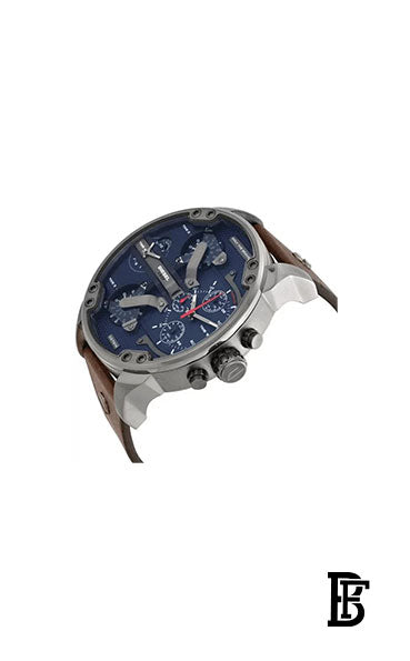 DIESEL Men's Mr. Daddy 2.0 Round Shape Leather Band Chronograph Wrist Watch 57 mm - Brown - DZ7314 image 2
