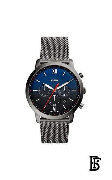 FOSSIL FS5383 Men's Neutra Chronograph Watch - 44 mm - Silver + Gift perfume tester 30 ml image 2