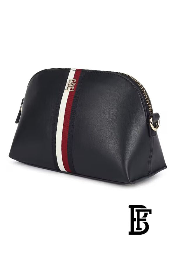 Tommy Hilfiger Navy Blue Leather Women Handbag Aw0Aw17065 – Elegant Everyday Shoulder Bag image 3