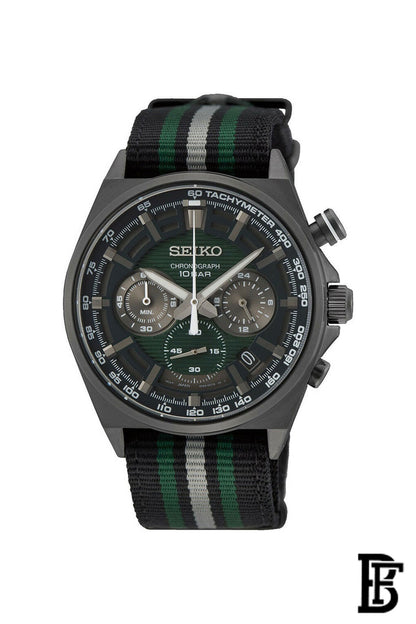 SEIKO  SSB411P1 Men's Nylon  Quartz CHRONOGRAPH  Wrist Watch      Warranty from Elaraby Group image 1