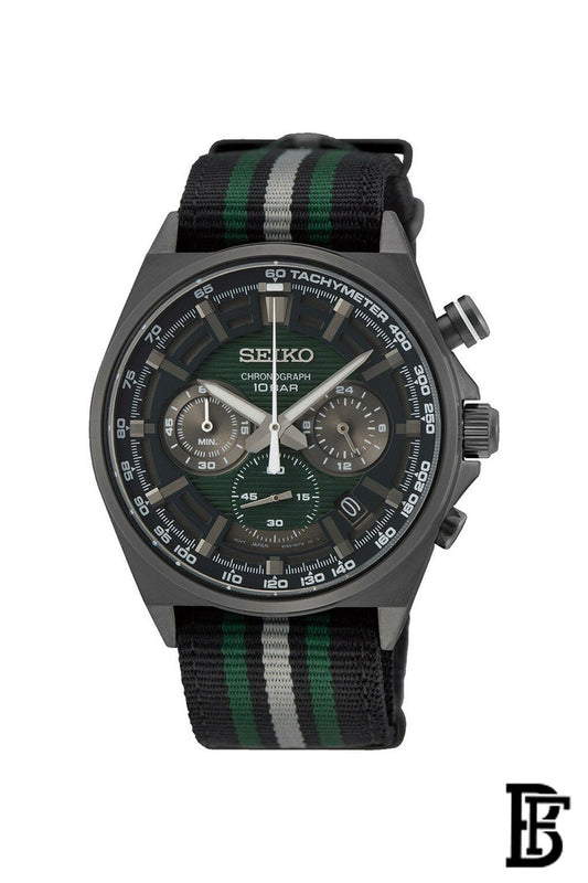 SEIKO  SSB411P1 Men's Nylon  Quartz CHRONOGRAPH  Wrist Watch      Warranty from Elaraby Group image 1