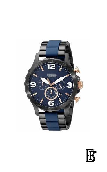 FOSSIL Men's Nate Analog Quartz Watch JR1494 - 50 mm - Black/Blue image 2