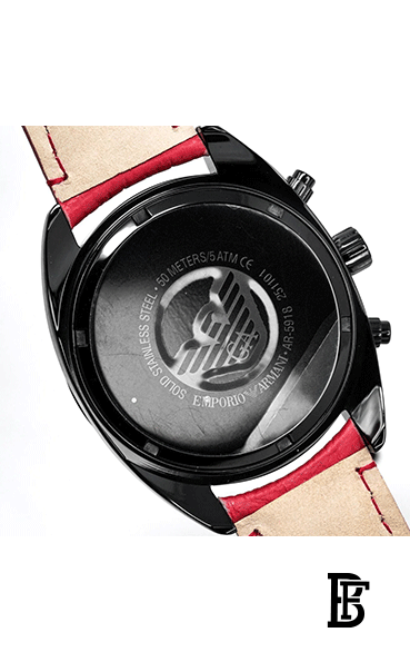 EMPORIO ARMANI Men's Leather Buckle Analog Watch ar5918 image 3