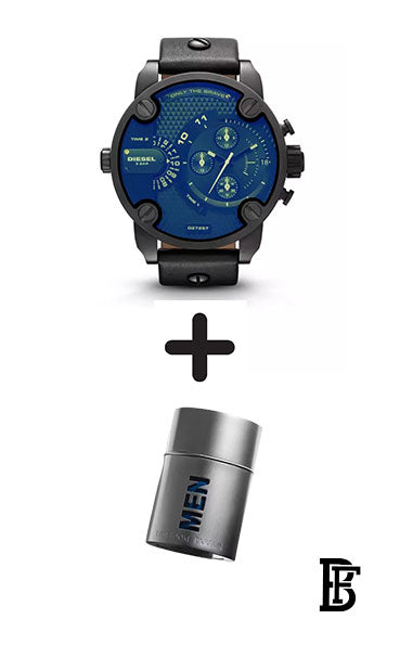 DIESEL men Little Daddy Water Resistant Chronograph Watch DZ7257 + Gift perfume Tester 30 ml image 1